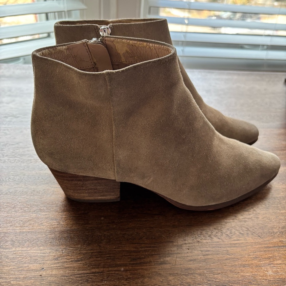 Banana Republic Taupe Suede Ankle Booties